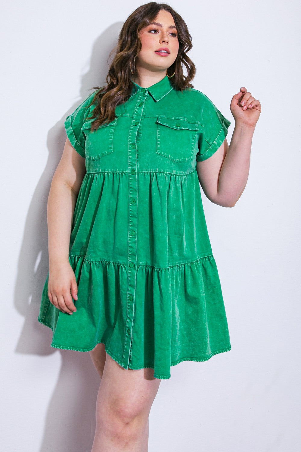Flower Green Dress