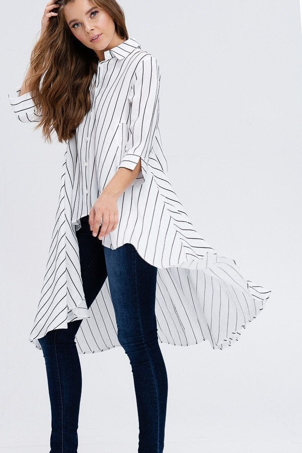 High Low Peplum Blouse