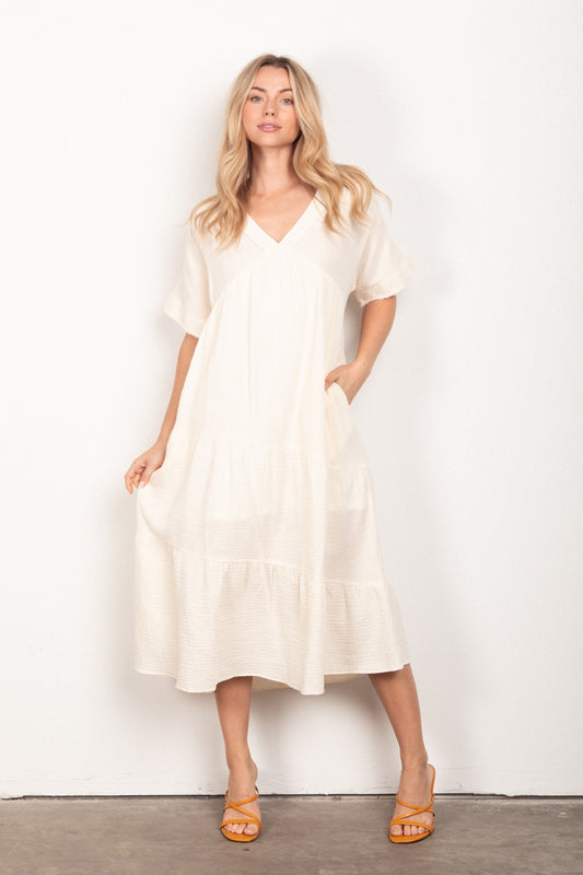 Cream Soft Dress